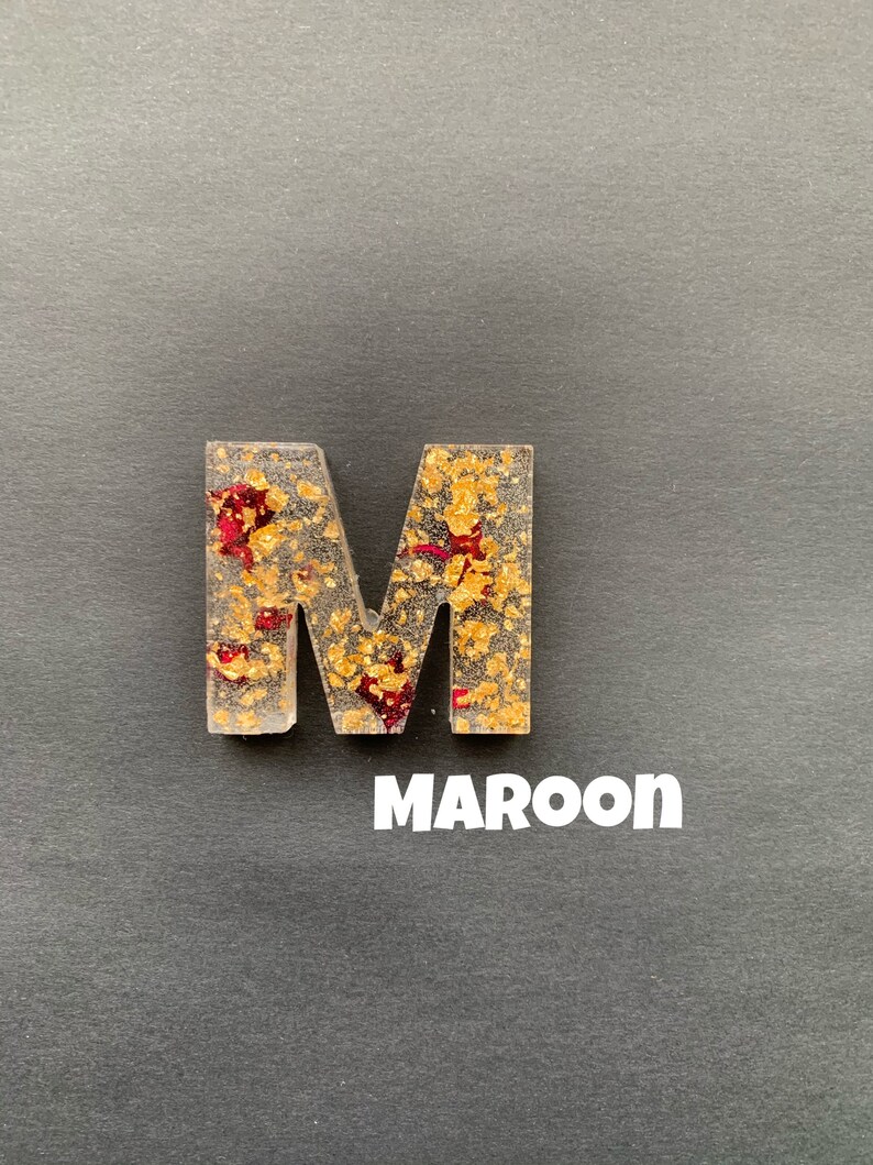 Flower resin 3D handmade letter M | Etsy