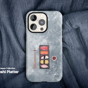 Sushi Platter Japan Phone Case (For iPhone 16 15 14 13 11 12 Pro Max Plus, Samsung Galaxy S25 24 23 22, Google Pixel 6 7 8 9pro)