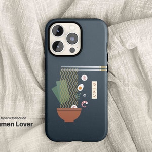 Ramen Lover Navy Japan Handyhülle (Für iPhone 16 15 14 13 12 11 Pro Max Plus, Samsung Galaxy S25 24 23 22, Google Pixel 6 7 8 9pro)
