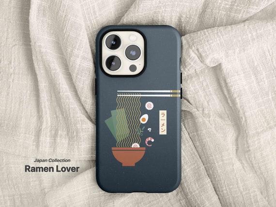 Ramen Lover Navy Japan Phone Case (For iPhone 16 15 14 13 12 11 Pro Max Plus, Samsung Galaxy S25 24 23 22, Google Pixel 6 7 8 9pro)