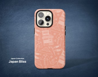 Japan Bliss Phone Case (Blush Red) For iPhone 15 14 13 11 12 Pro Max Plus X Xr Xs, Samsung Galaxy S24 23 22 21, Google Pixel 6 7 8pro)