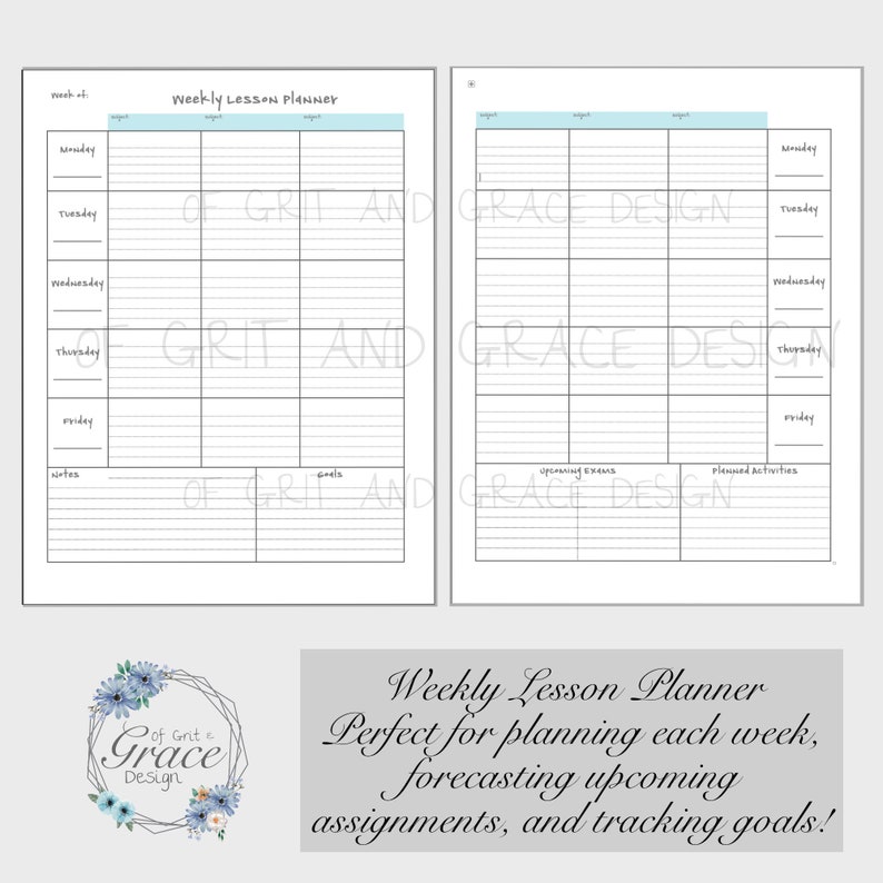 homeschool lesson planner printable homeschool lesson planner printable