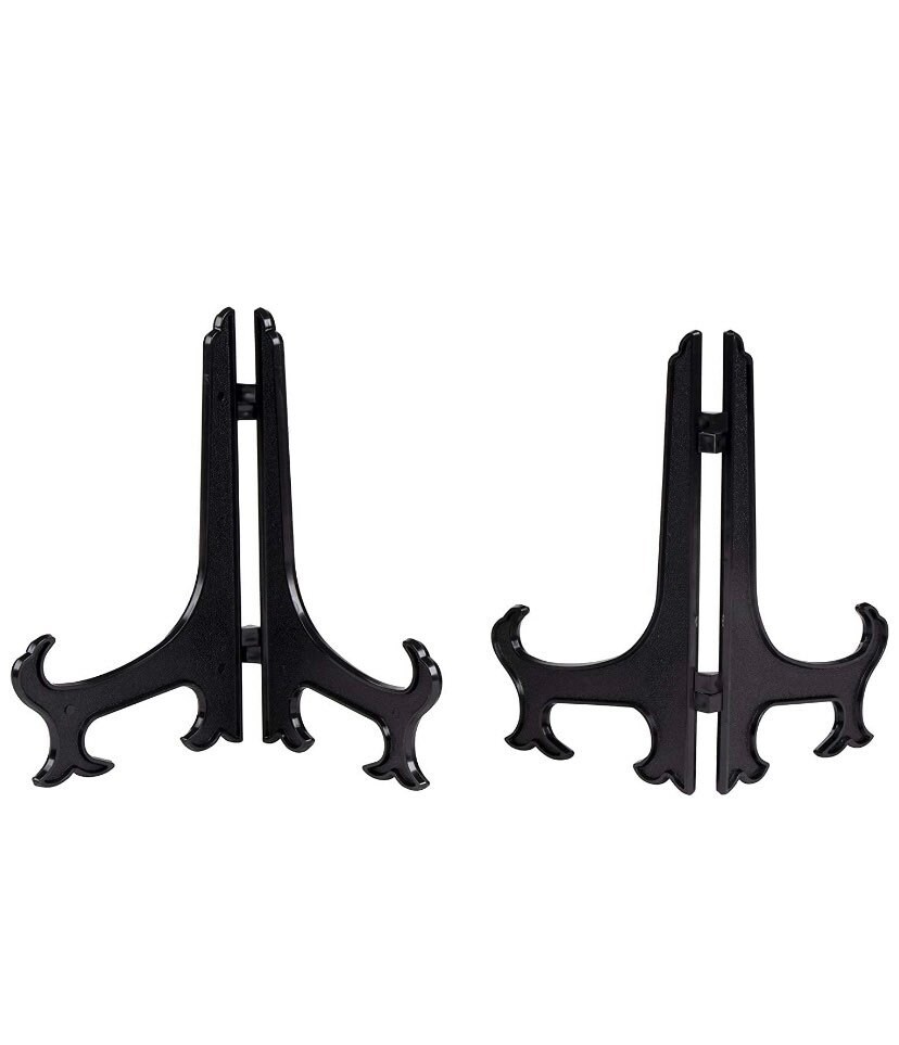 Large Black plastic easel/ stand/ rock stand/ rock display Etsy