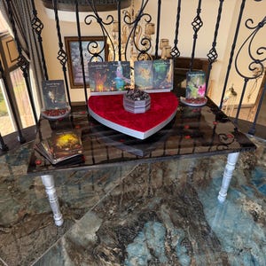 meditation table OVERSIZED, set of 10, ritual rable, alter table, offering table, tarot holder, crystal table, incense table, shrine