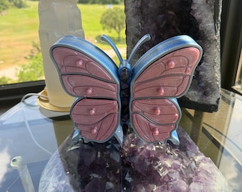 Butterfly Crystal Drawer Chamber  Multi-Stone Energy Vessel for Cleansing, Love, Protection & Transformation