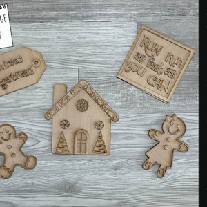 Gingerbread Tiered Tray SVG, Laser cut file for Glowforge