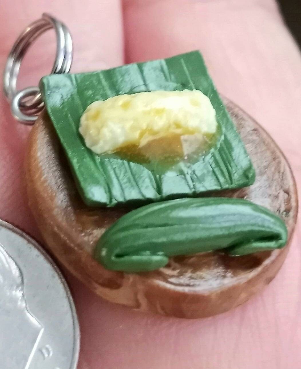 Suman. Sweet Rice in Banana Leaves Filipino Dessert Pendant. Etsy