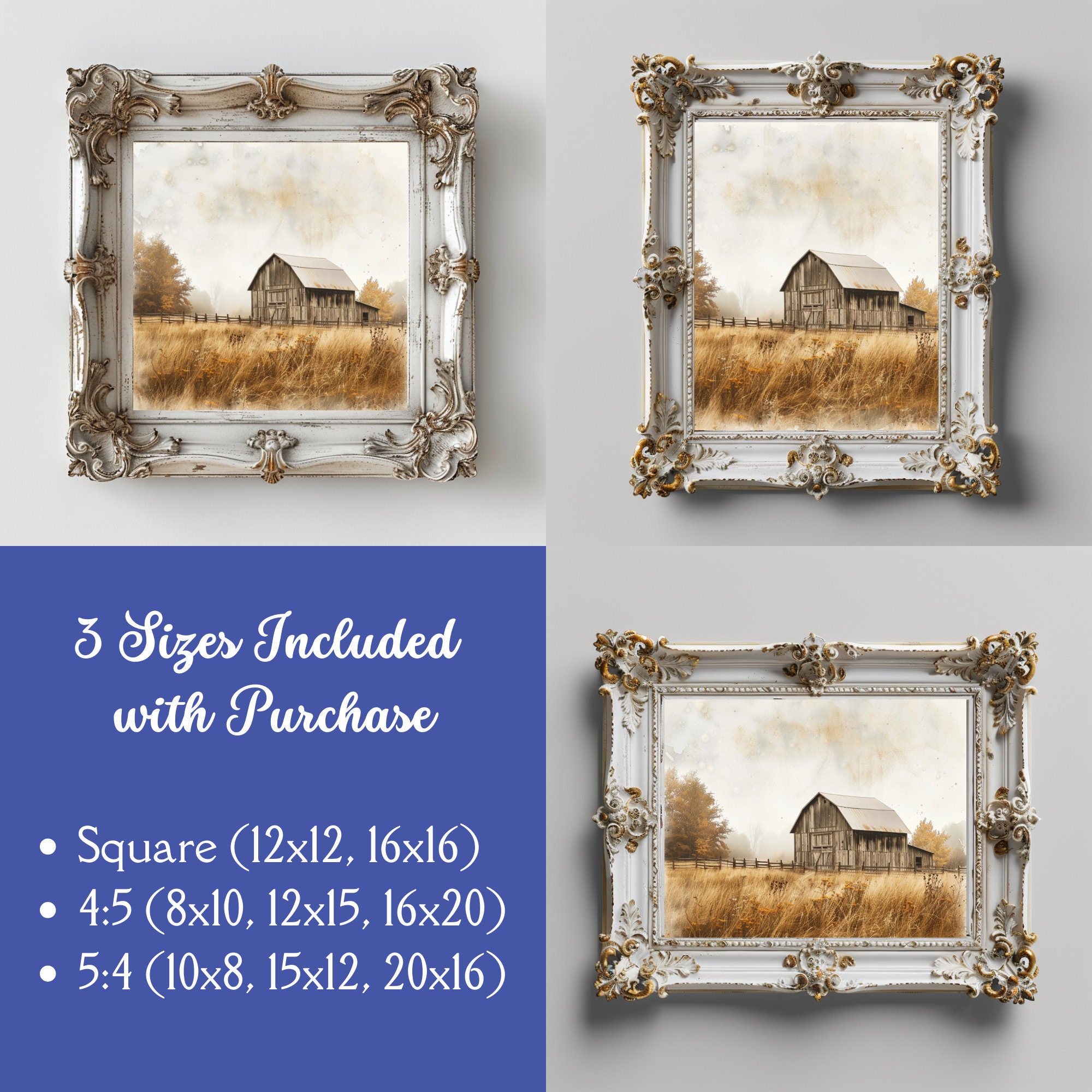 Digital Download Art Rustic Wall Art Print Barn Decor Vintage Landscape ...