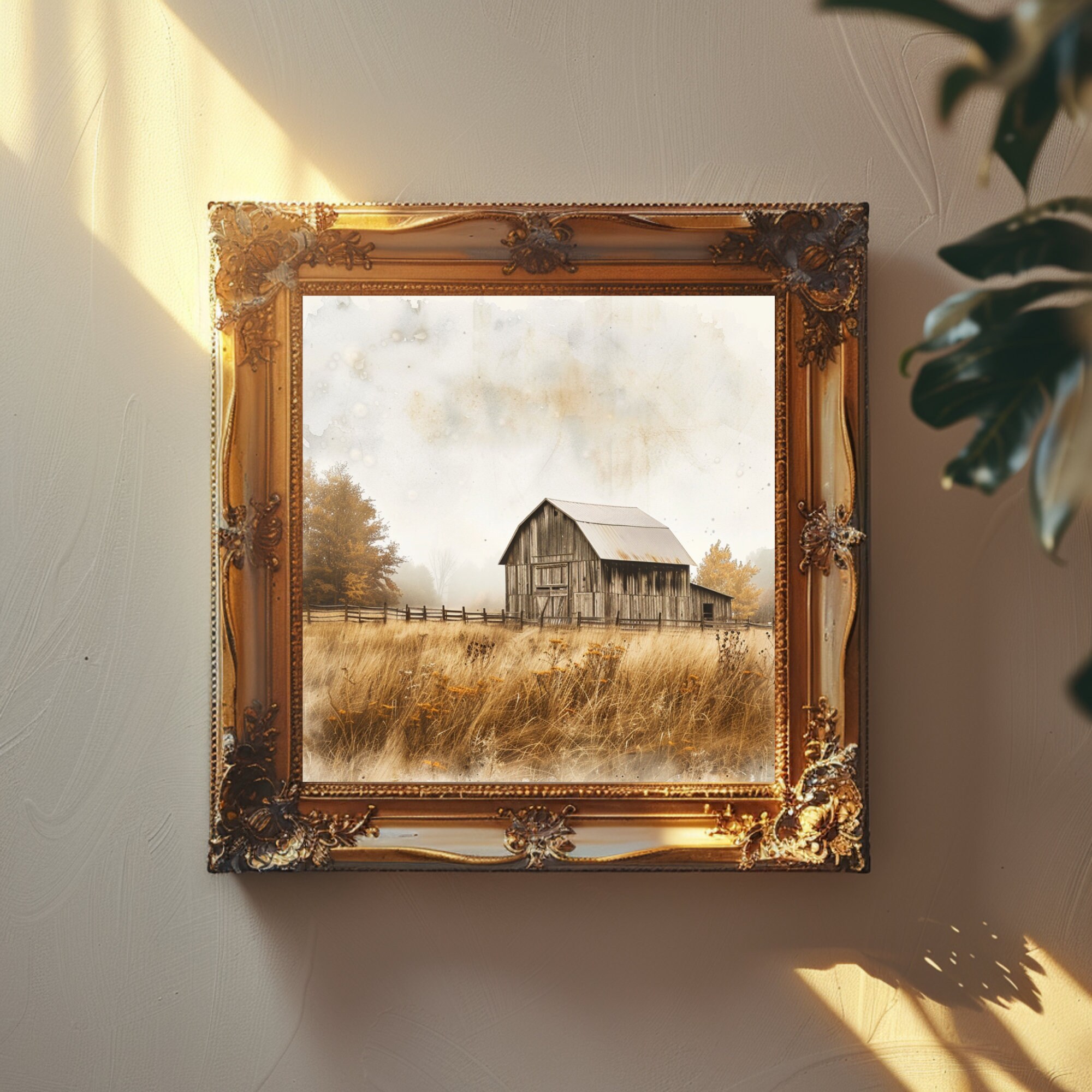Digital Download Art Rustic Wall Art Print Barn Decor Vintage Landscape ...