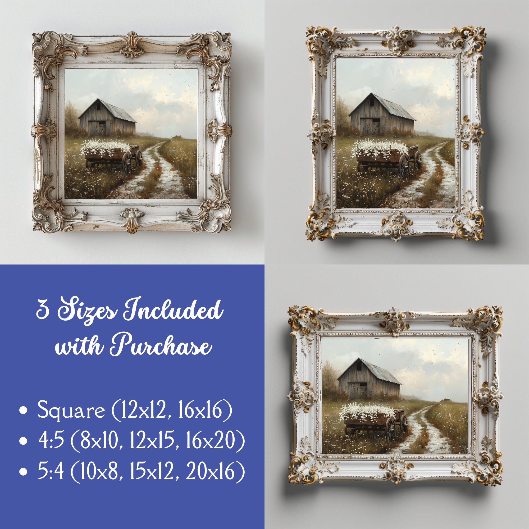 Digital Download Art Rustic Wall Art Print Barn Decor Vintage Landscape ...