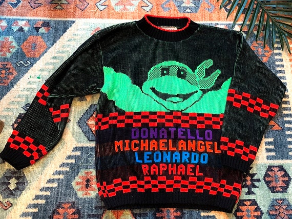 Vintage Apres Ski Ugly Sweater TMNT Sweater