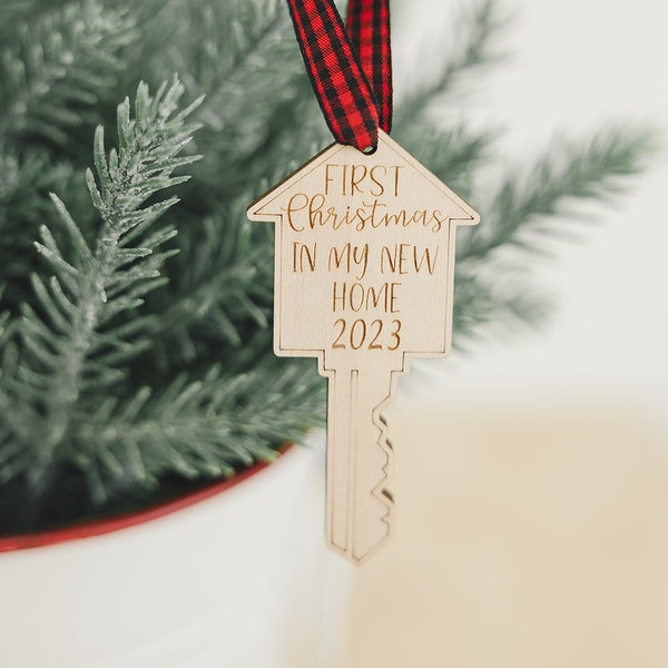 2023 First Christmas New Home Ornament, Holiday Key Ornament, Realtor Gift, New Home Gift, Housewarming Gift, Christmas Ornament, Sweet Home