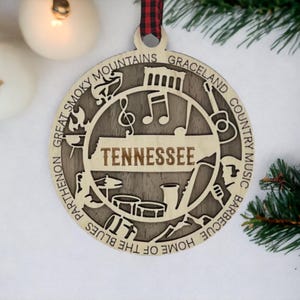 Tennessee State Ornament, Nashville Tennessee Weihnachtsverzierung, Memphis Custom Travel Souvenir, Whisky Tennessee Geschenke