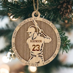 Personalized Softball Christmas Ornament, Softball Coach Gift, Sports Coach Ornament, Christmas Gift for Coach, Softball Gifts, Softball Mom
