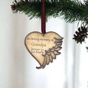 Opa-Memorial-Verzierung, In liebevoller Erinnerung an Opa, personalisiertes Kardinal-Weihnachtsgeschenk, Erinnerungs-Ornament