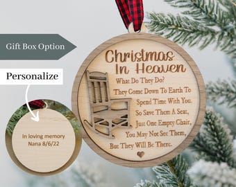 Enfeite de Natal no Céu, Enfeite Memorial Personalizado, Sempre com Você, Presente de Simpatia Personalizado, Pensando em Você, Presente de Lembrança