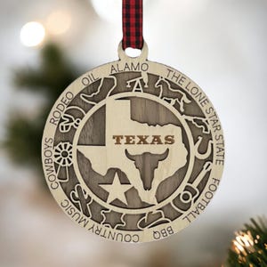 Texas Highlight Christmas Ornament, State Ornament, I love Texas, Texas Personalized Keepsake, Texas Souviner, Texas Travel Ornament