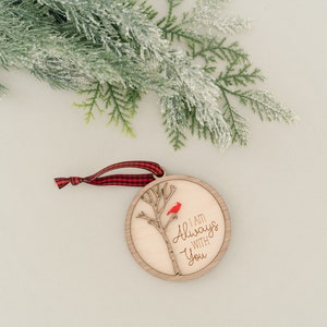 Cardinal Memorial Christmas Ornament, Personalized Sympathy Gift, Holiday Tree Ornament, Always With You, Thinking of You, Remembrance Gift image 8