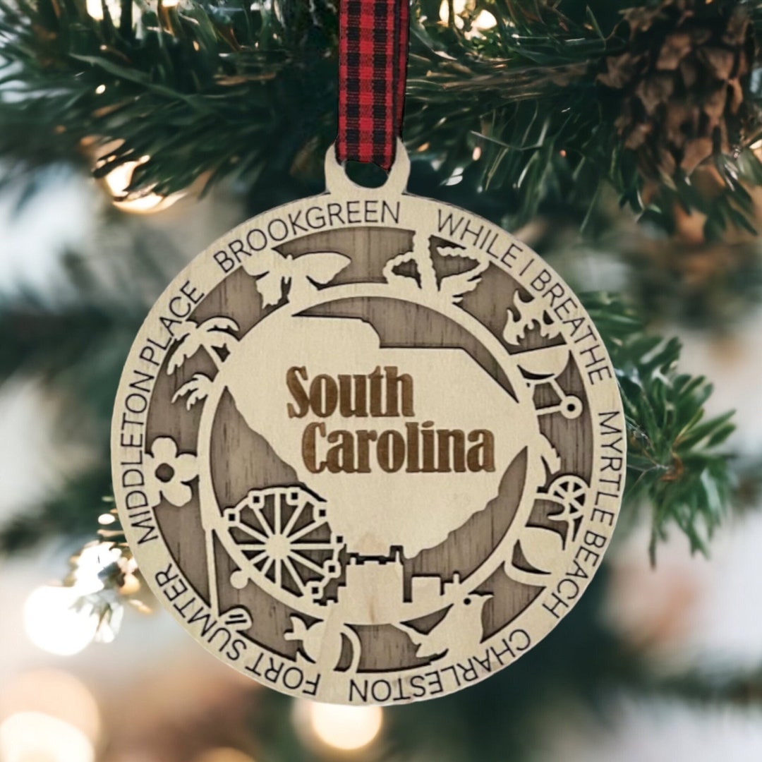 South Carolina State Ornament, Charleston SC Christmas Ornament Bulk