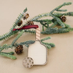 Personalized Pickleball Gift, Pickleball Christmas Ornament, Christmas Present for Pickleball Players, Pickle Paddle, Pickleball Lover Gift