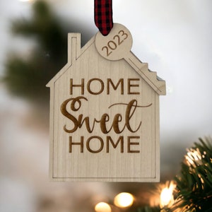 Personalized House Christmas Ornament, Custom 2023 Ornament, Home Sweet Home, Our First Christmas, Housewarming Gift, New Home, Realtor Gift