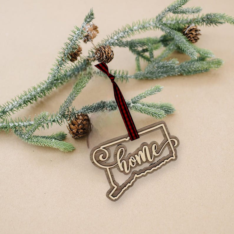 Connecticut State New Home Christmas Ornament 2024, New Haven Custom