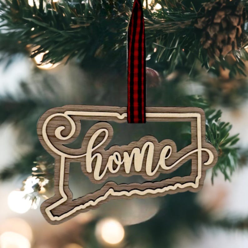 Connecticut State New Home Christmas Ornament 2024, New Haven Custom