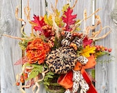 Fall decor, Fall door hanger, Fall wreath, Autumn decor, front door wreath, Leopard door hanger, Leopard decor, velvet pumpkin wreath
