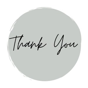 Boho Thank You Sticker PNG for Small Businesses 3 by 3 inches 6 different Colors With Transparent Option image 8