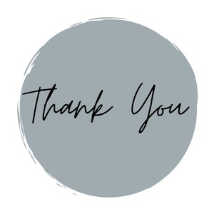 Boho Thank You Sticker PNG for Small Businesses 3 by 3 inches 6 different Colors With Transparent Option image 6