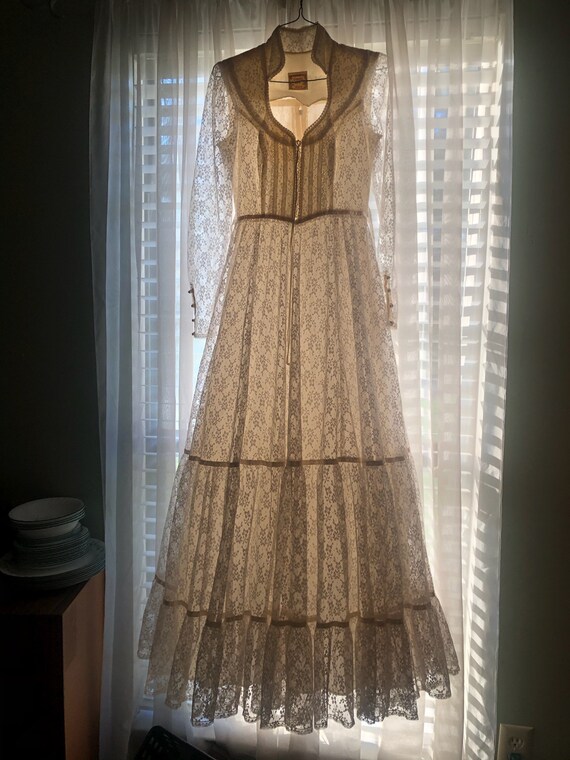 Vintage 70s Gunne Sax Prairie Wedding Dress
