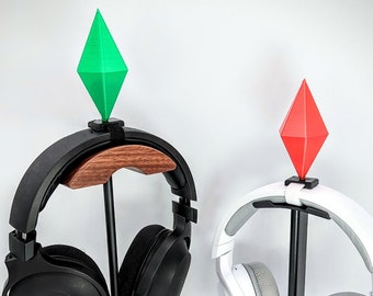 Plumbob Diamond Headphone Attachment - Headset Ears - Horns for Gaming - Cosplay, Streaming