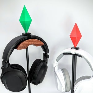 Plumbob Diamond Headphone Attachment - Headset Ears - Horns for Gaming - Cosplay, Streaming