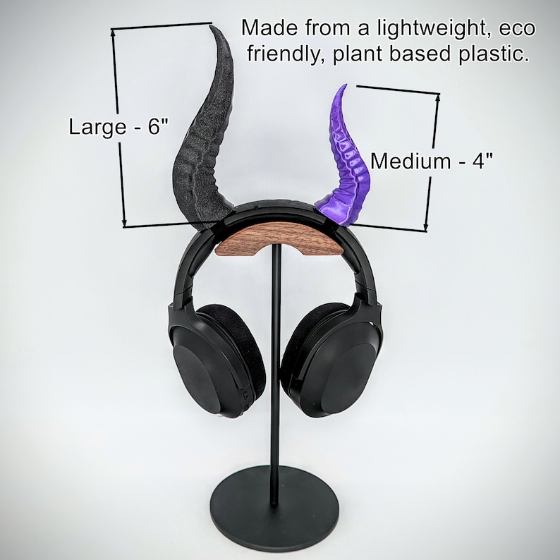 Horns for Headphones - Live Stream Accessory - Spiky Demon Cosplay Horn - Dragon Costume