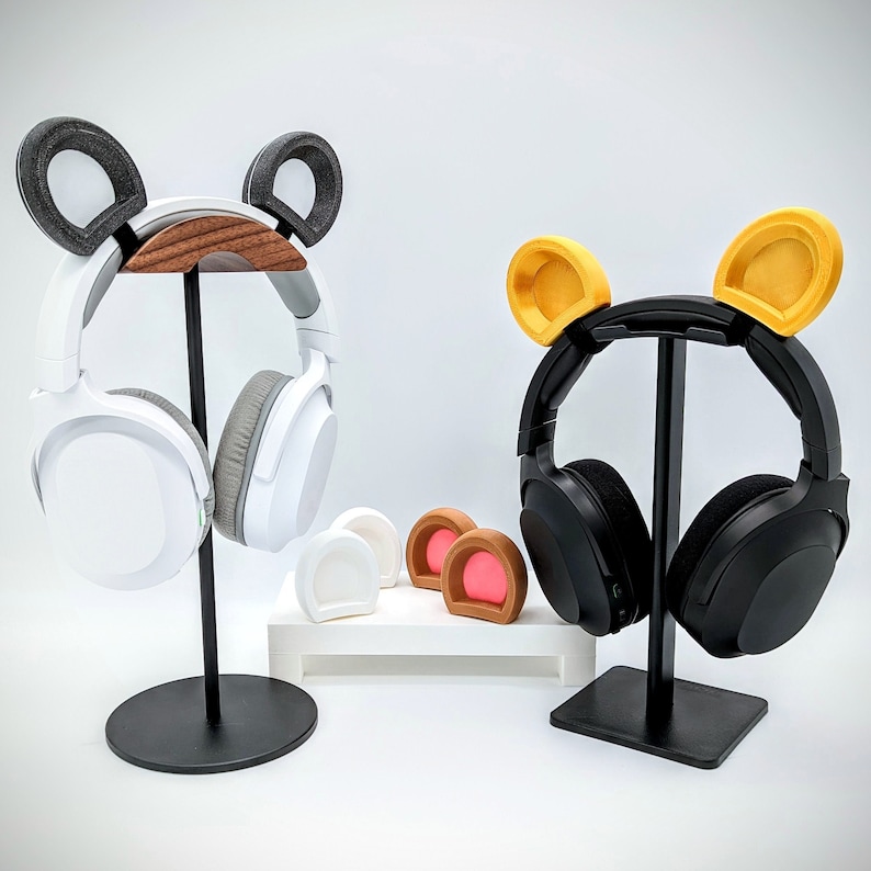 Bear Ears for Headphones - Grizzly Bears Cosplay Headset Accessories - Anime Twitch Streaming Props