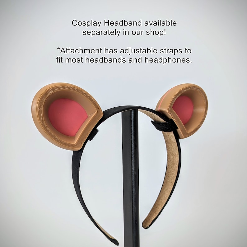 Bear Ears for Headphones - Grizzly Bears Cosplay Headset Accessories - Anime Twitch Streaming Props