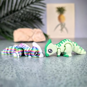 Dinosaur Fidget, Parasaur Articulating Flexi, Dinosaur Birthday Party, Party Favors, Toys for Kids, Desk Toy, Fidgets, Stim Toy, Cute Kawaii image 8