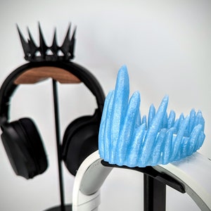 Evil or Ice Crown for Headphones - Evil Gothic Headset Attachment - Headphone Gamer Cosplay - Spiky Headress Crown for Gamer