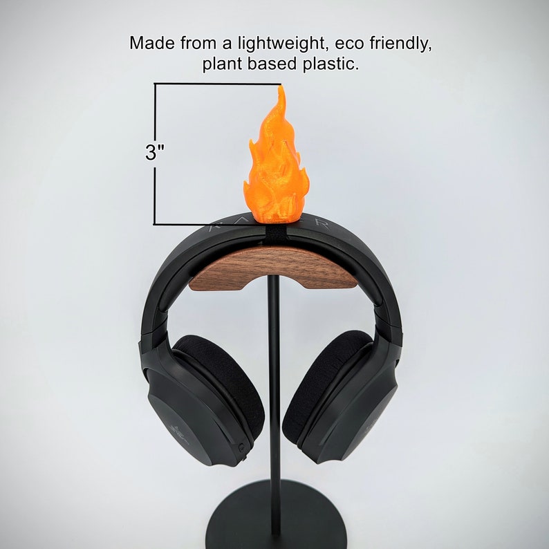 Flame Headphone Attachment - Headset Ears - Headphone Horns - Dragon Breath - Gaming Accessories