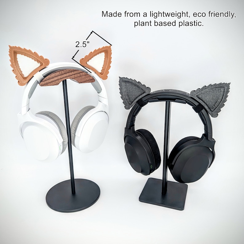 Wolf Werewolf Ears for Headphones - Animal Cosplay Ears - Twitch Streaming Headset Attachment