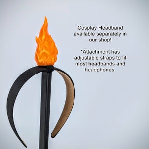 Flame Headphone Attachment - Headset Ears - Headphone Horns - Dragon Breath - Gaming Accessories