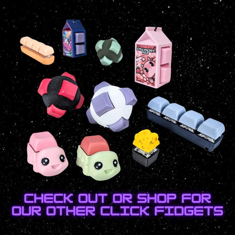 Turtle Fidget Keychain, Stocking Stuffer, Gift for Her, Fidget Toys, Sensory Clicker, Keycap Clickers, Christmas Gifts for Teens, Stim Toys image 9