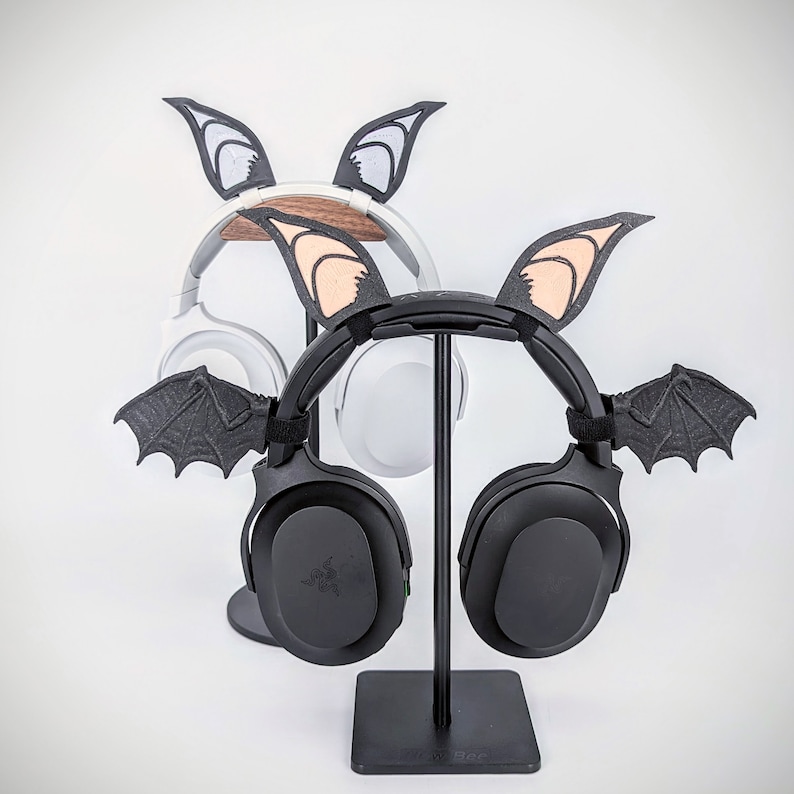 Bat Ears for Headphones - Bat Ear Attachments - Cosplay Headband Ears