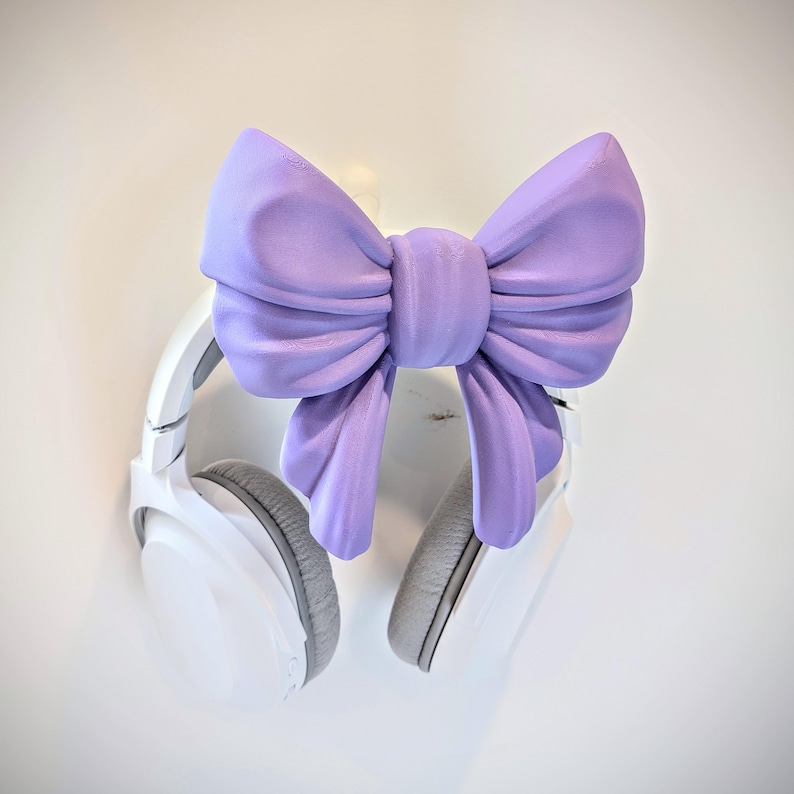 Bow Headphone Stand, Coquette Desk Decor, Gifts for Gamer Girls, Cute Office Aesthetic, Desk Accessories, Headset Holder, Cozy Gaming image 10