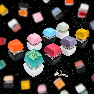 Keyboard Fidget Toy - ASMR Keychain Desk Toy - Stim Toy - Stress Relief - Gift - Stocking Stuffer - Gift for Her and Him