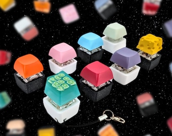 Keyboard Fidget Toy - ASMR Keychain Desk Toy - Stim Toy - Stress Relief - Gift - Stocking Stuffer - Gift for Her and Him