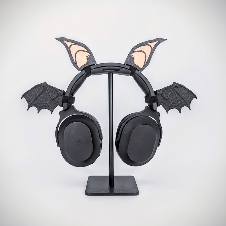 Bat Ears for Headphones - Bat Ear Attachments - Cosplay Headband Ears