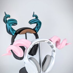 Twirl Horns for Headphones - Ram Horns Headphone Attachment - Curved Tiefling Druid Horns - Cute Horns for Headset