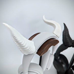 Horns for Headphones Back Facing - Horned Headband - Cosplay Textured Horns for Cosplay Costume - Headphone Horns