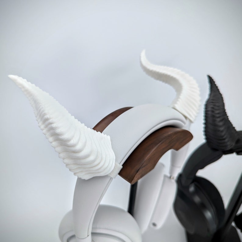 Horns for Headphones Back Facing - Horned Headband - Cosplay Textured Horns for Cosplay Costume - Headphone Horns